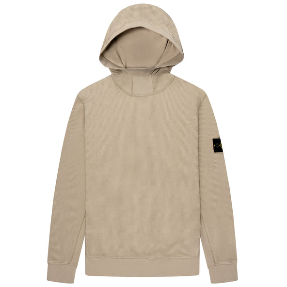 Stone Island Waffle Hooded Sweater Sand