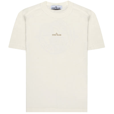 Stone Island Compass Back Print T-Shirt Cream