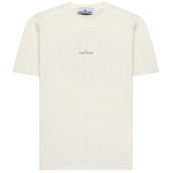 Stone Island Compass Back Print T-Shirt Cream