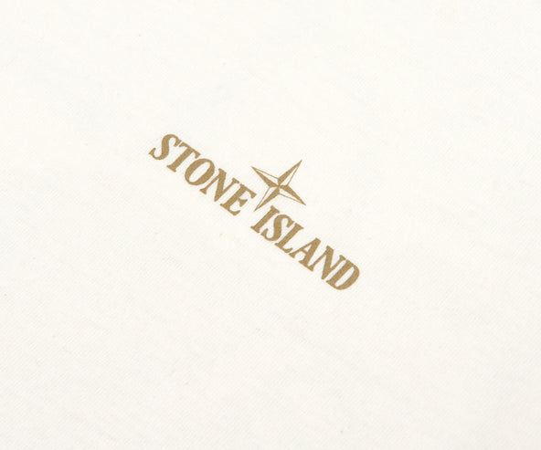 Stone Island Compass Back Print T-Shirt Cream