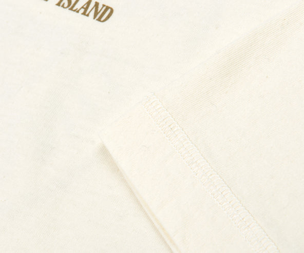 Stone Island Compass Back Print T-Shirt Cream