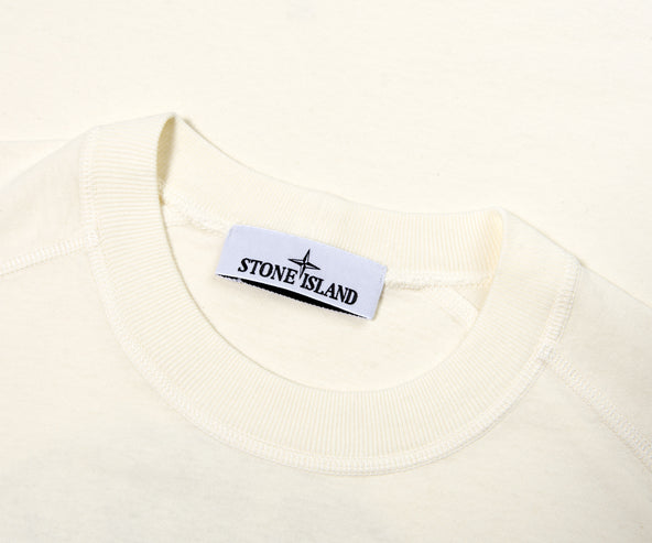 Stone Island Compass Back Print T-Shirt Cream