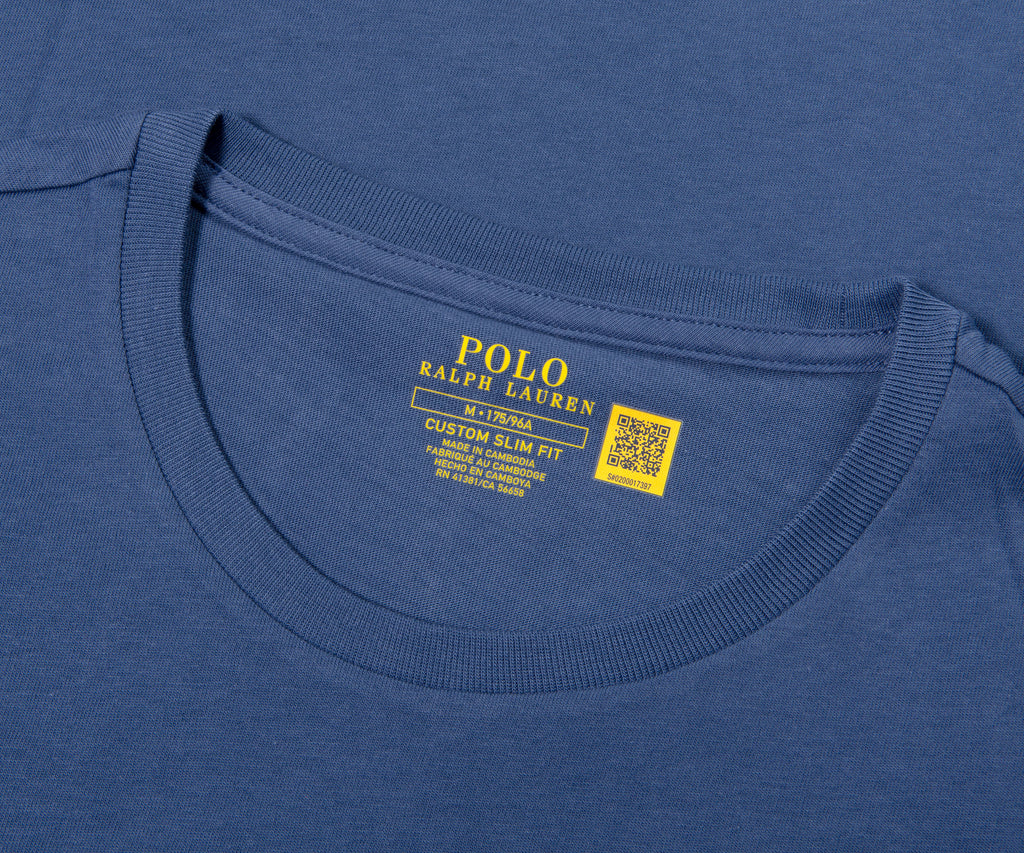Ralph Lauren Custom slim Fit Jersey Crewneck T-Shirt Light Navy