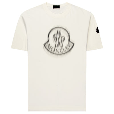 Moncler Blurred Chest logo T-Shirt White