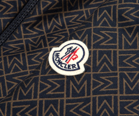 Moncler Guery Monogram Reversible Hooded Short Down Jacket Blue/Red