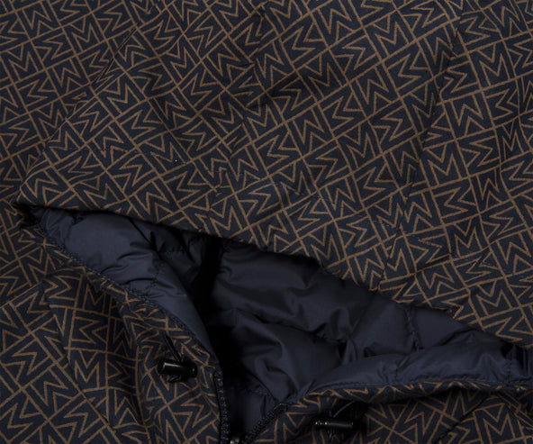 Moncler Guery Monogram Reversible Hooded Short Down Jacket Blue/Red