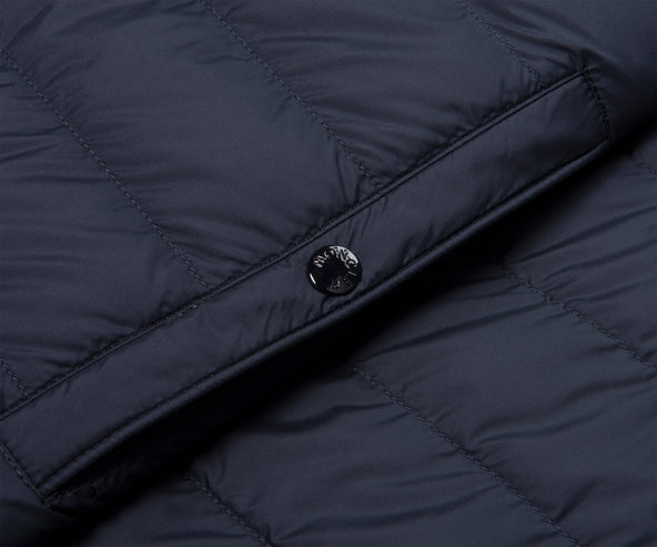 Moncler Guery Monogram Reversible Hooded Short Down Jacket Blue/Red