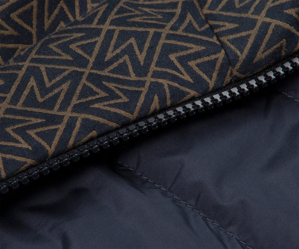 Moncler Guery Monogram Reversible Hooded Short Down Jacket Blue/Red