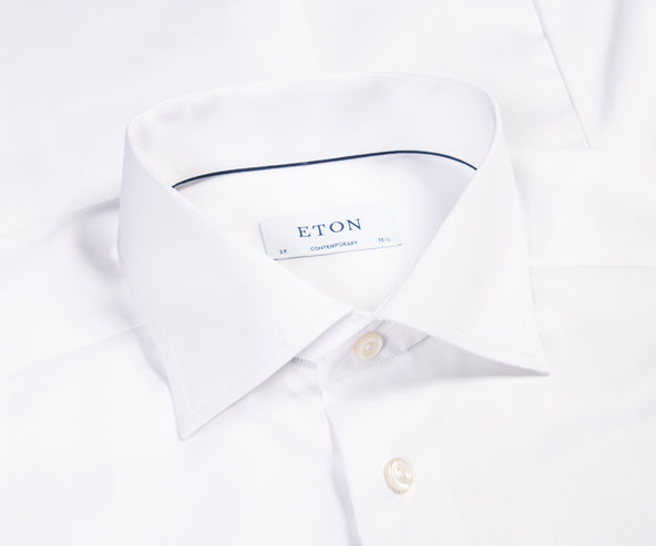 Eton Essentials Contemporary Fit Plain Formal Shirt White