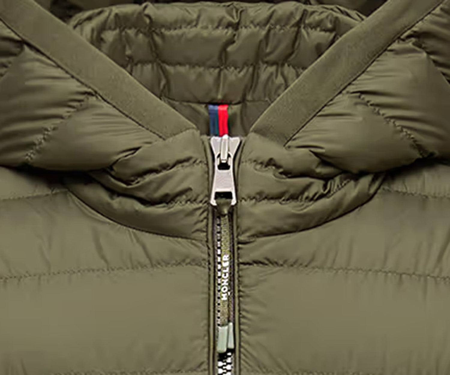 Moncler Galion Green Hooded Short Down Jacket