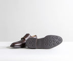 Crockett & Jones 'Harrogate' Country Calf Grain Double Monk Shoes Dark Brown