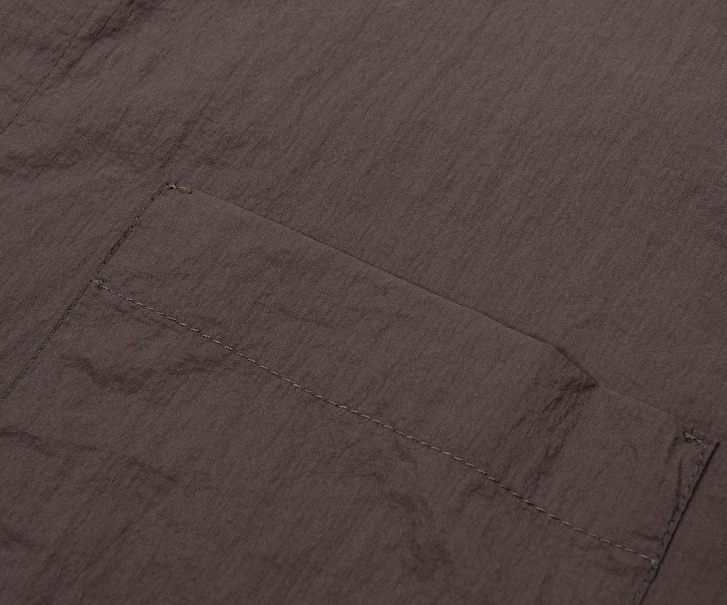 Herno Chocolate Crinkle Light Weight Overshirt
