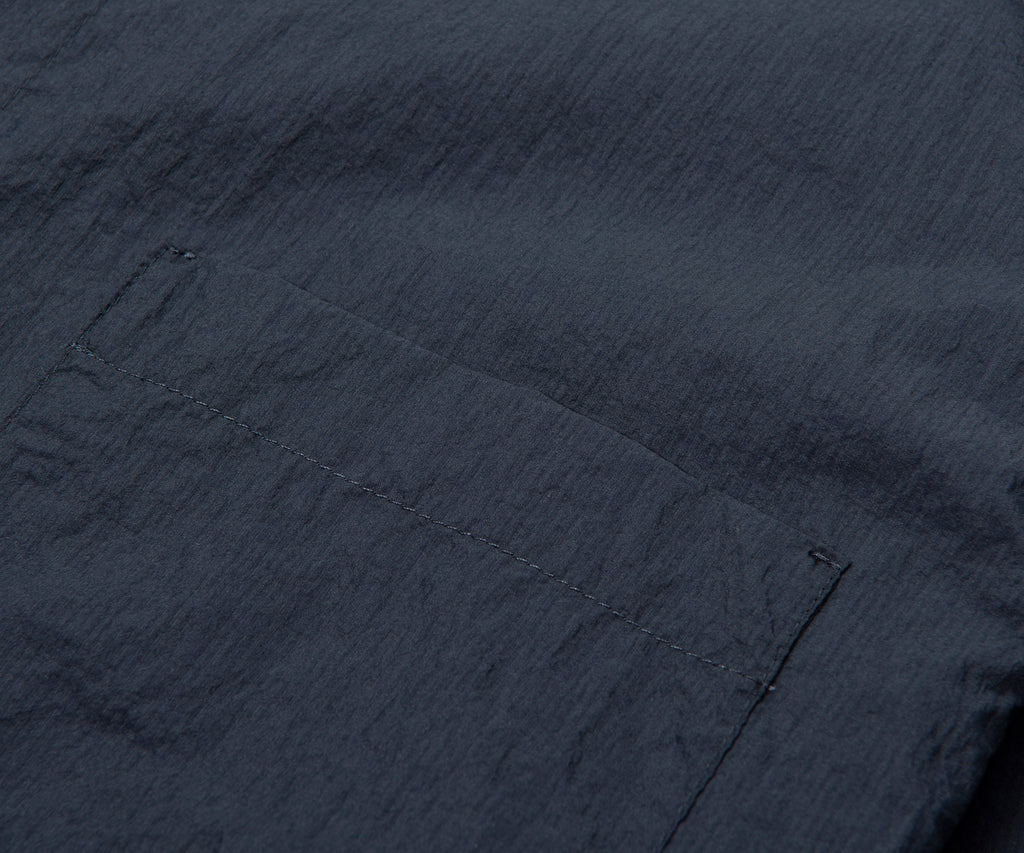 Close-up of dark blue fabric texture