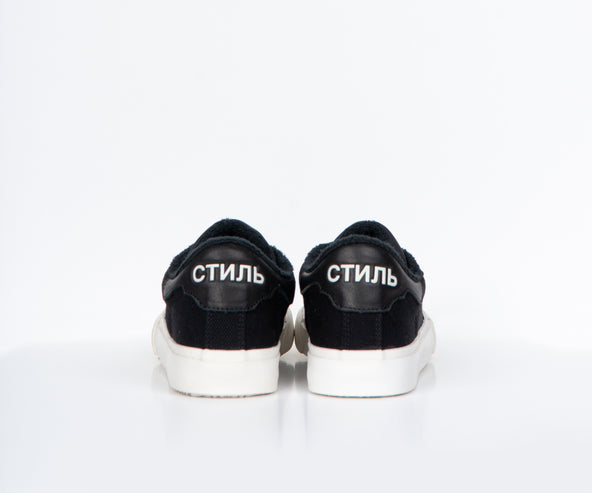 Heron Preston 'Vulcanised' Low Top Trainers Black/White