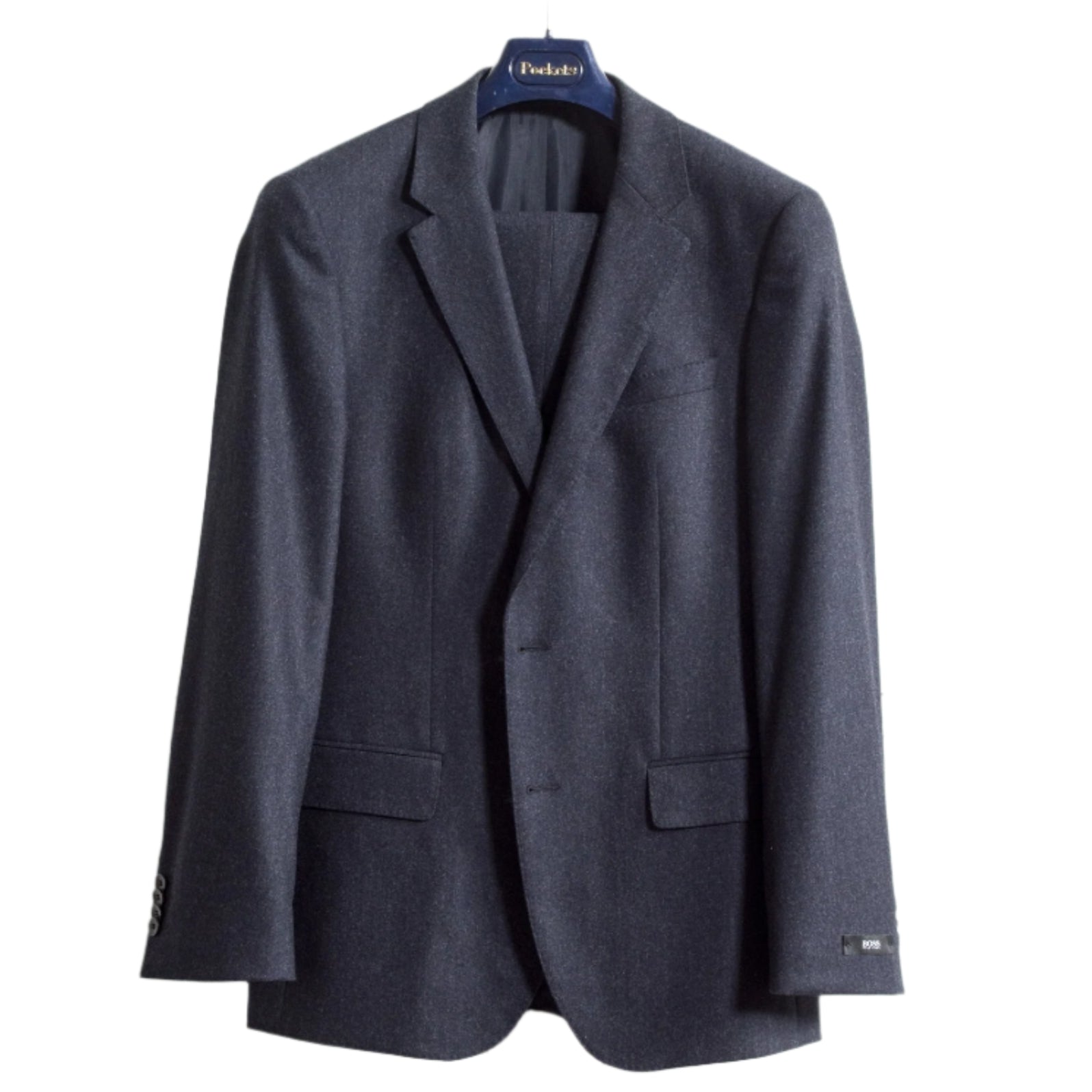 HUGO BOSS Plain 2 button Stretch Huge3/Genius2 Suit Navy Blue
