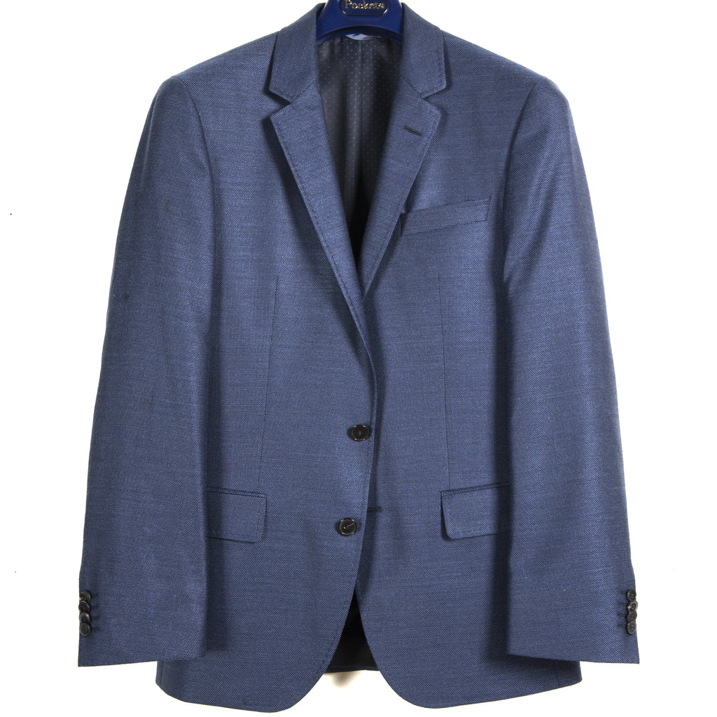 Hugo Boss Hutsons1 Wool & Silk Fleck Sports Jacket Mid Blue