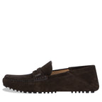 BOSS Driver Moccasins Suede Loafer Dark Brown
