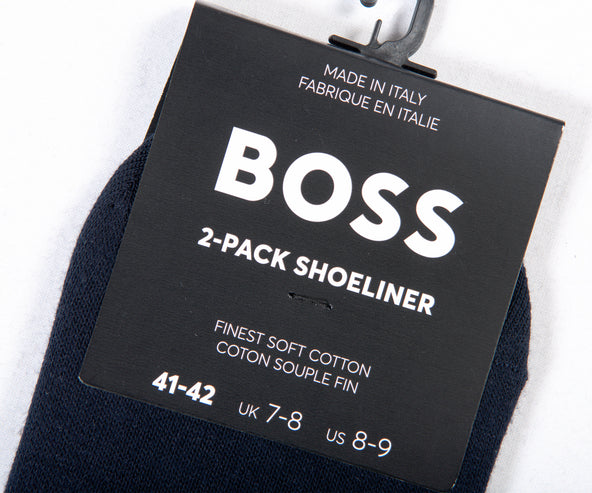 HUGO BOSS 2 Pack Shoe liner Socks Dark Blue