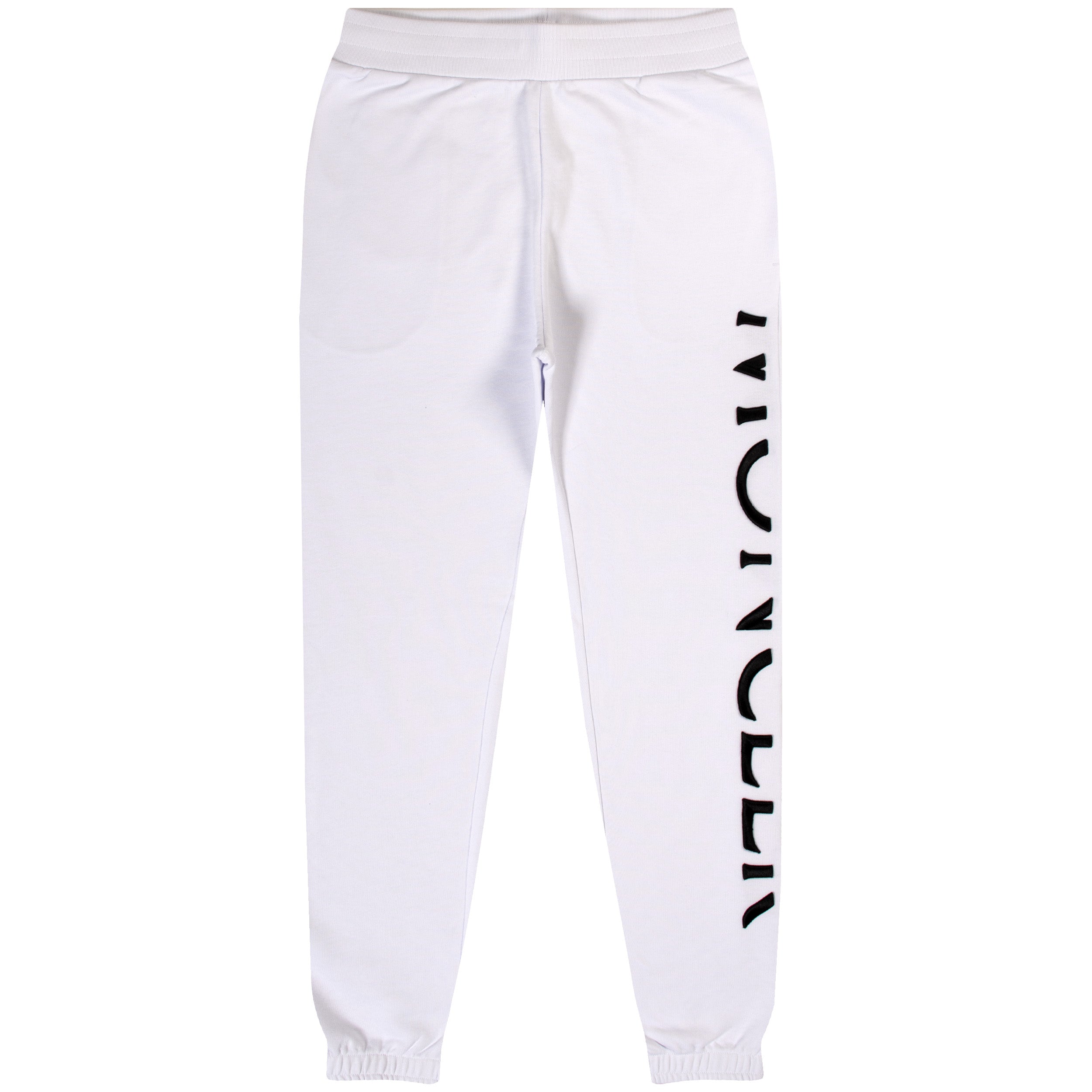 Moncler  Embroided Side Logo Joggers White