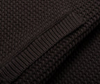 Lacoste Chocolate Chunky Woven Cardigan
