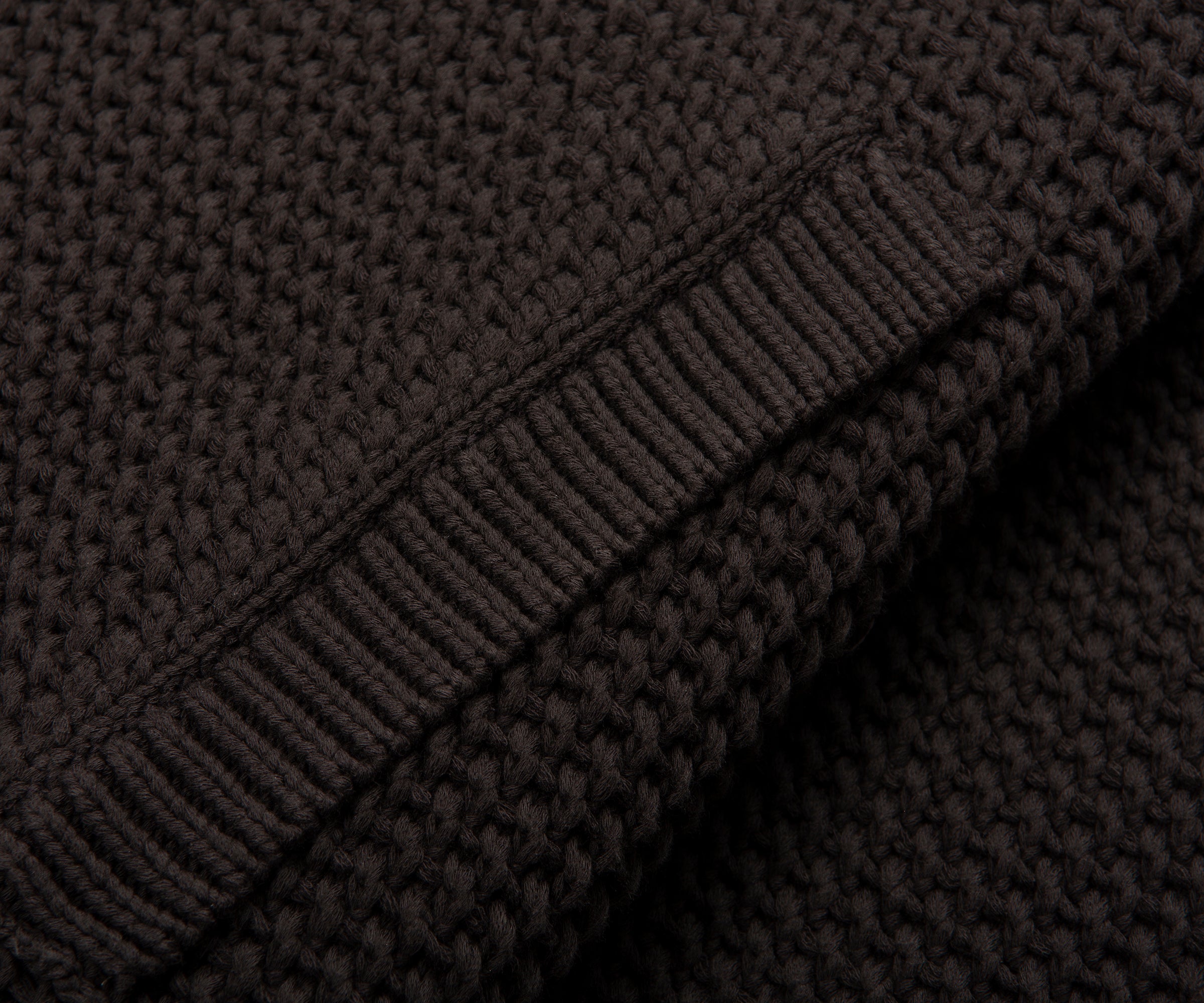 Lacoste Chocolate Chunky Woven Cardigan