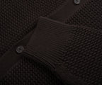 Lacoste Chocolate Chunky Woven Cardigan