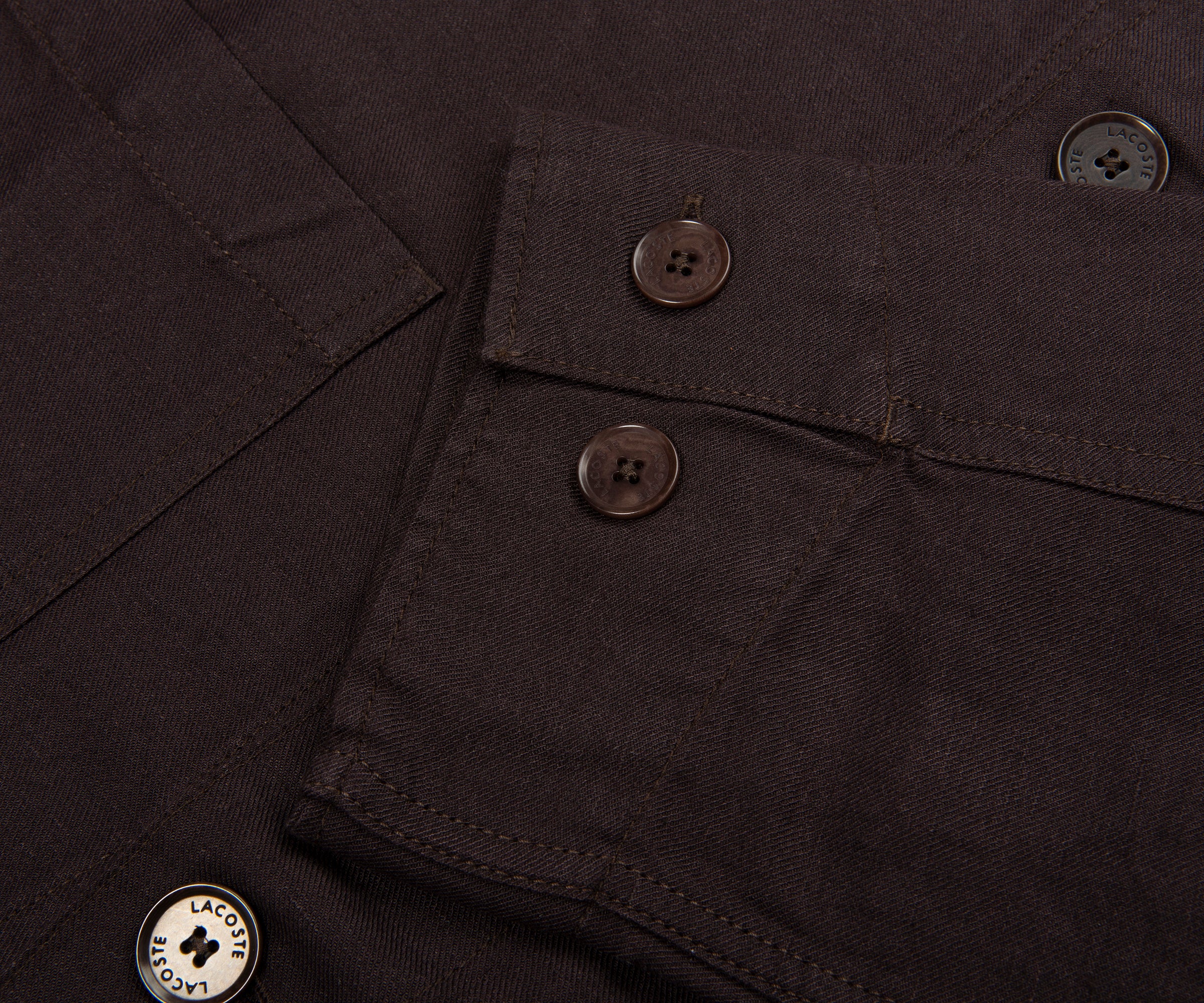 Lacoste Chocolate Linen Overshirt