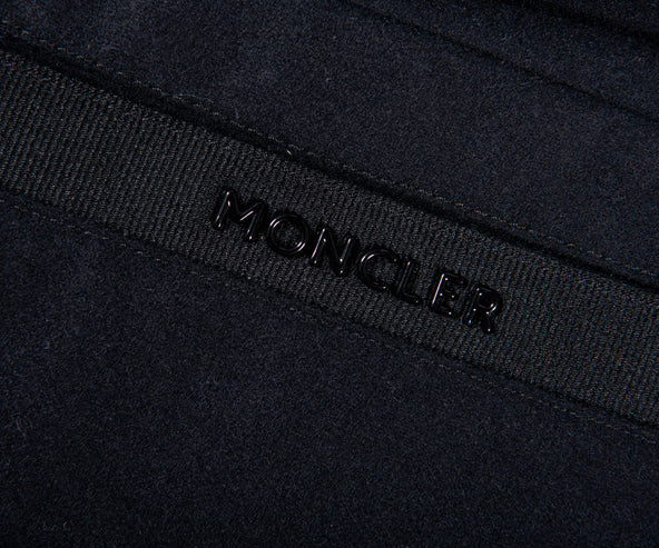Moncler Metal Lettering Drawstring Trouser Black