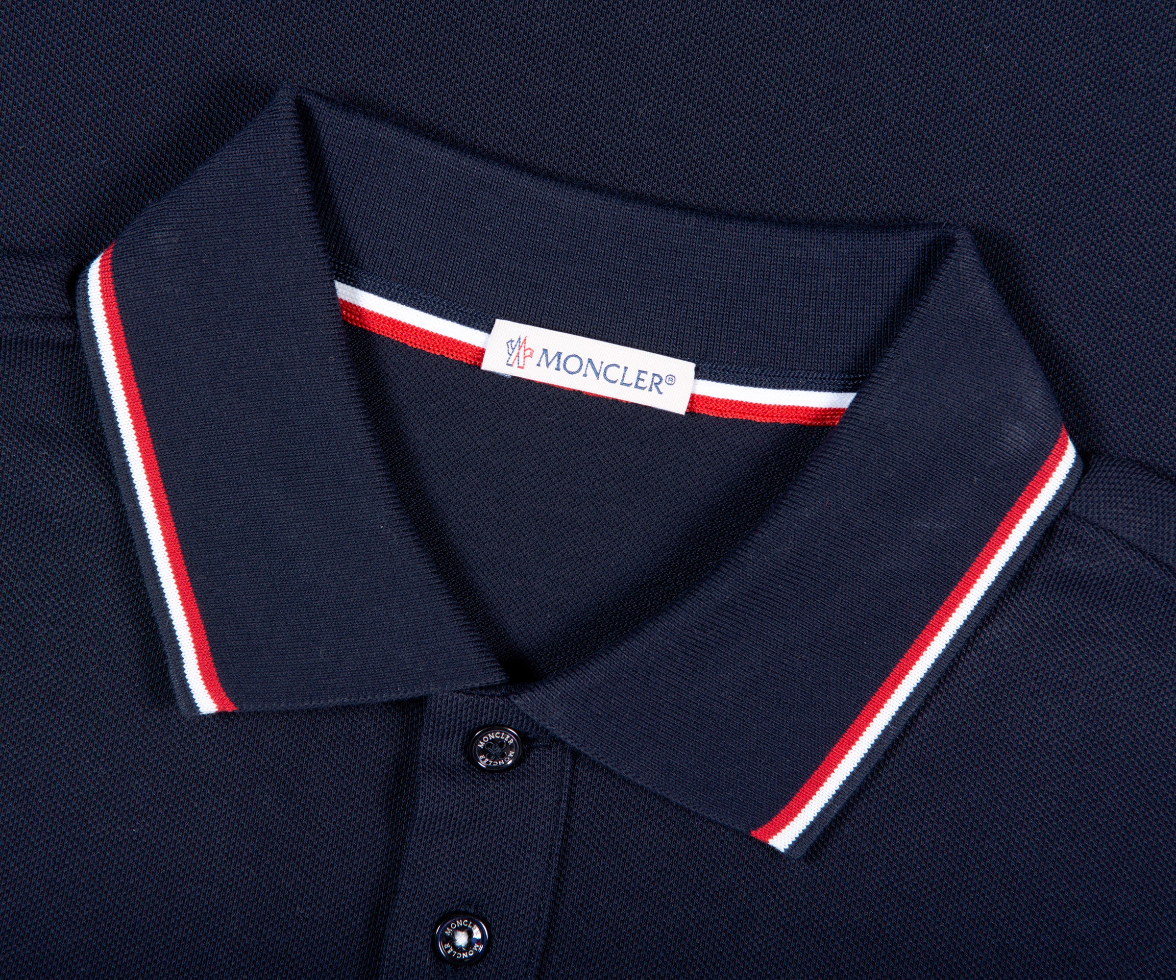 Moncler 'Classic' Logo Polo Navy – Pockets