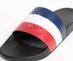 Moncler 'Basile' Striped Logo Slider Black