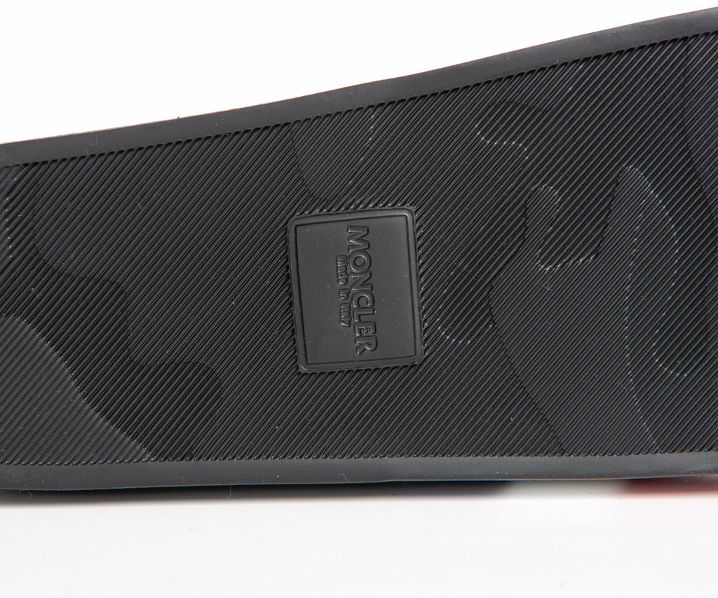 Moncler 'Basile' Striped Logo Slider Black