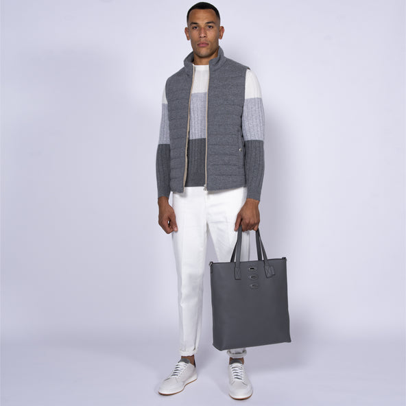 BRUNELLO CUCINELLI 'Panelled' Cashmere Crewneck Knit Cream/White