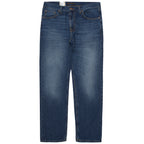 Blue jeans on a white background