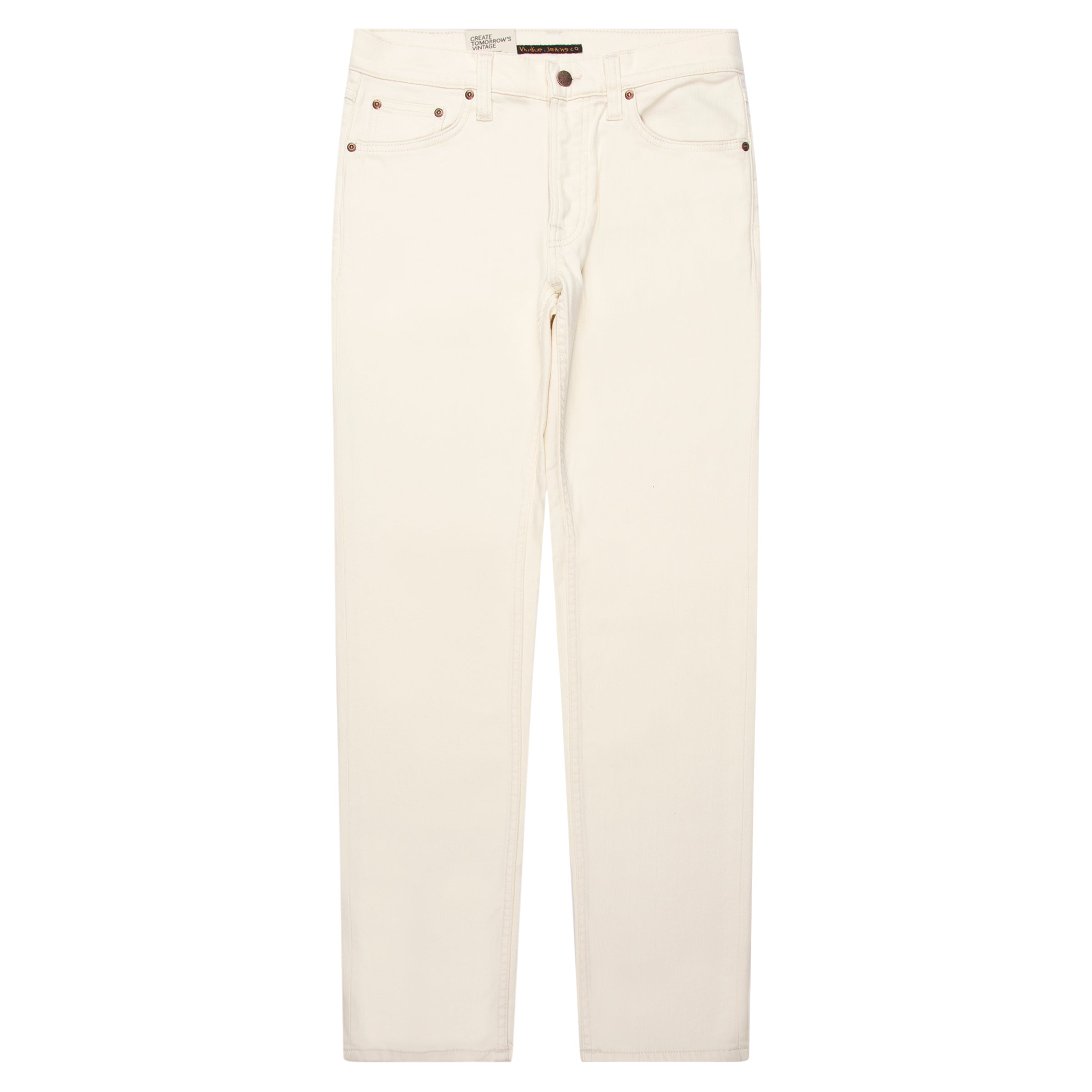 White jeans on a white background