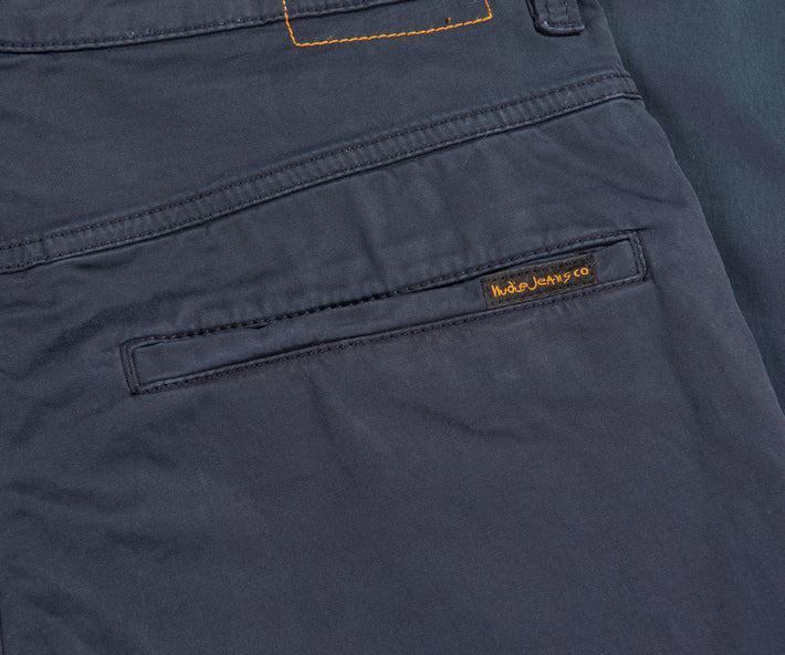 Nudie Slim Adam Chino Dark Midnight – Pockets - Main Image