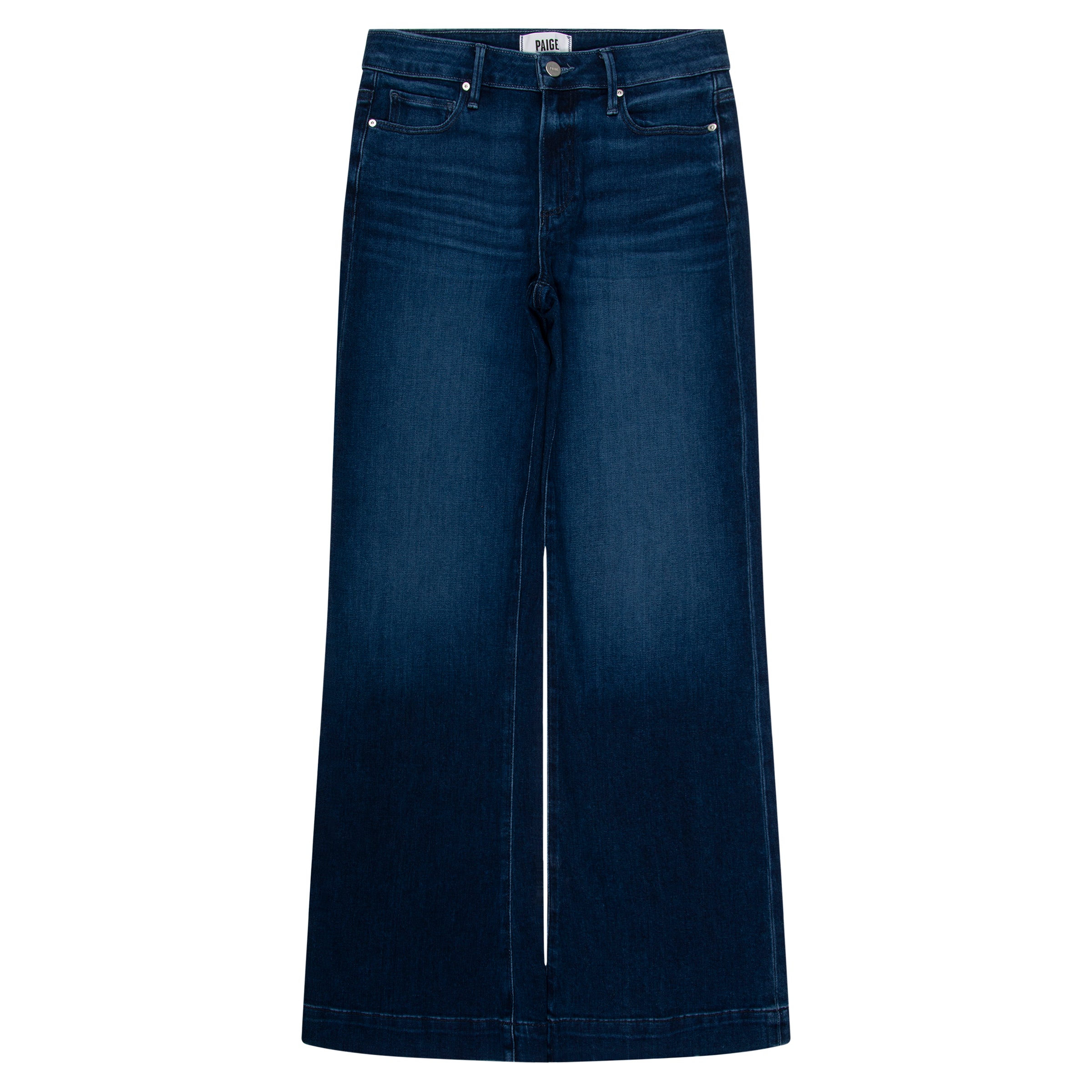Pair of blue jeans on a white background