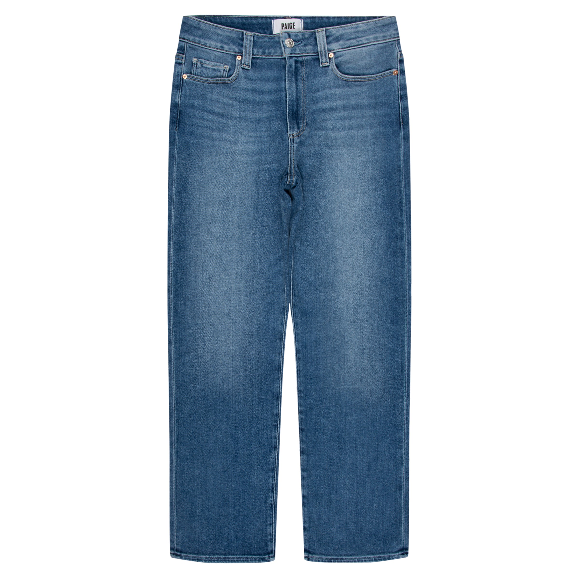 Blue jeans on a white background
