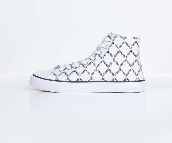 Paul Smith PS Carver High Top Geo Printed Trainer White