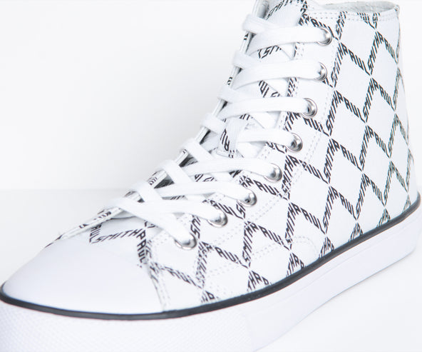 Paul Smith PS Carver High Top Geo Printed Trainer White