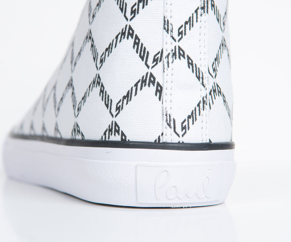 Paul Smith PS Carver High Top Geo Printed Trainer White