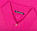 Acne Studios 'Face Logo' Polo Fuchsia Pink