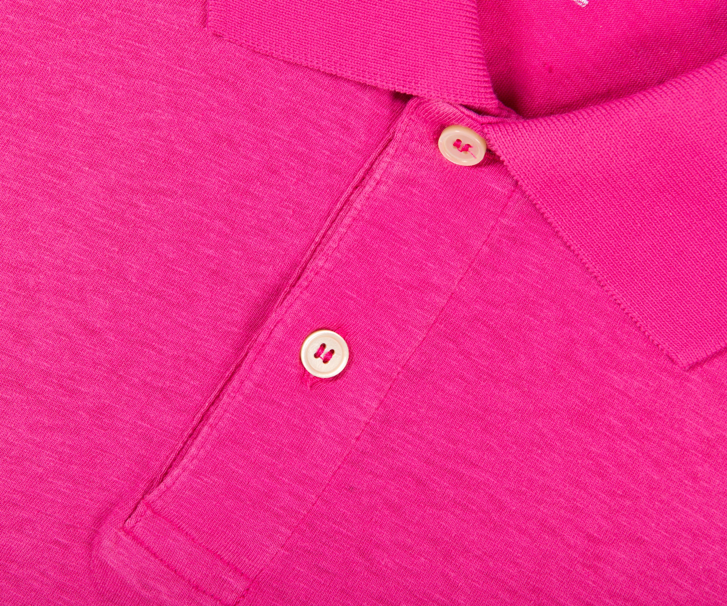 Acne Studios 'Face Logo' Polo Fuchsia Pink