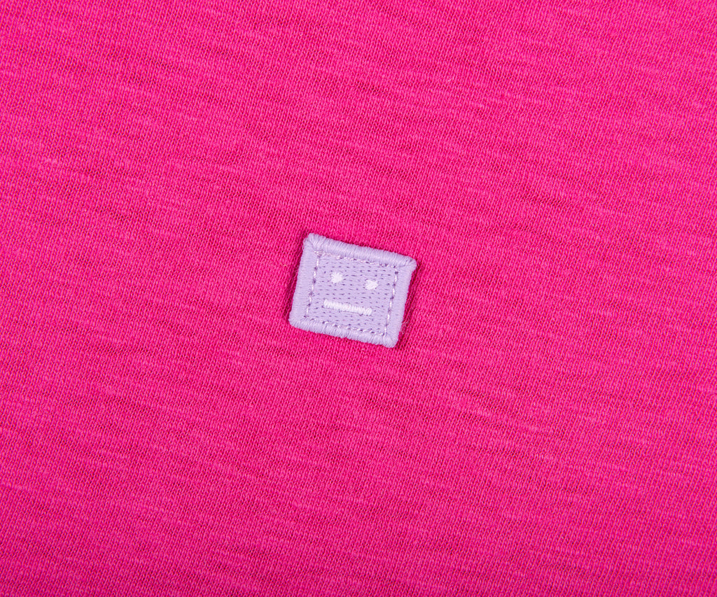 Acne Studios 'Face Logo' Polo Fuchsia Pink