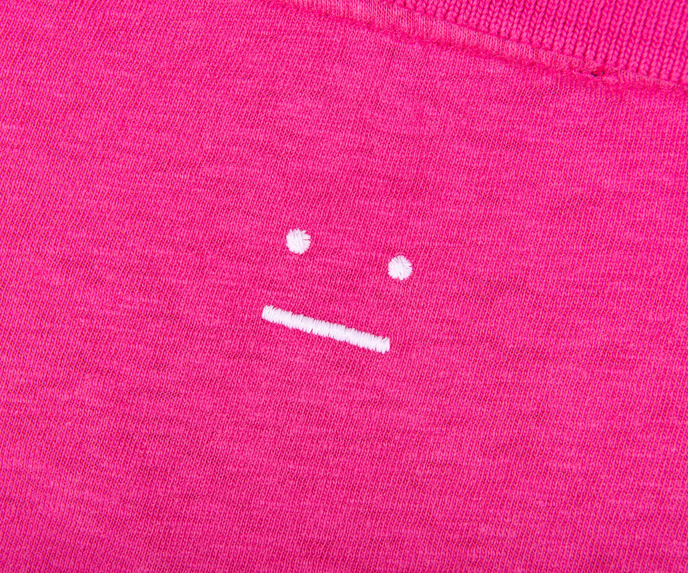 Acne Studios 'Face Logo' Polo Fuchsia Pink