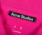 Acne Studios 'Face Logo' Polo Fuchsia Pink