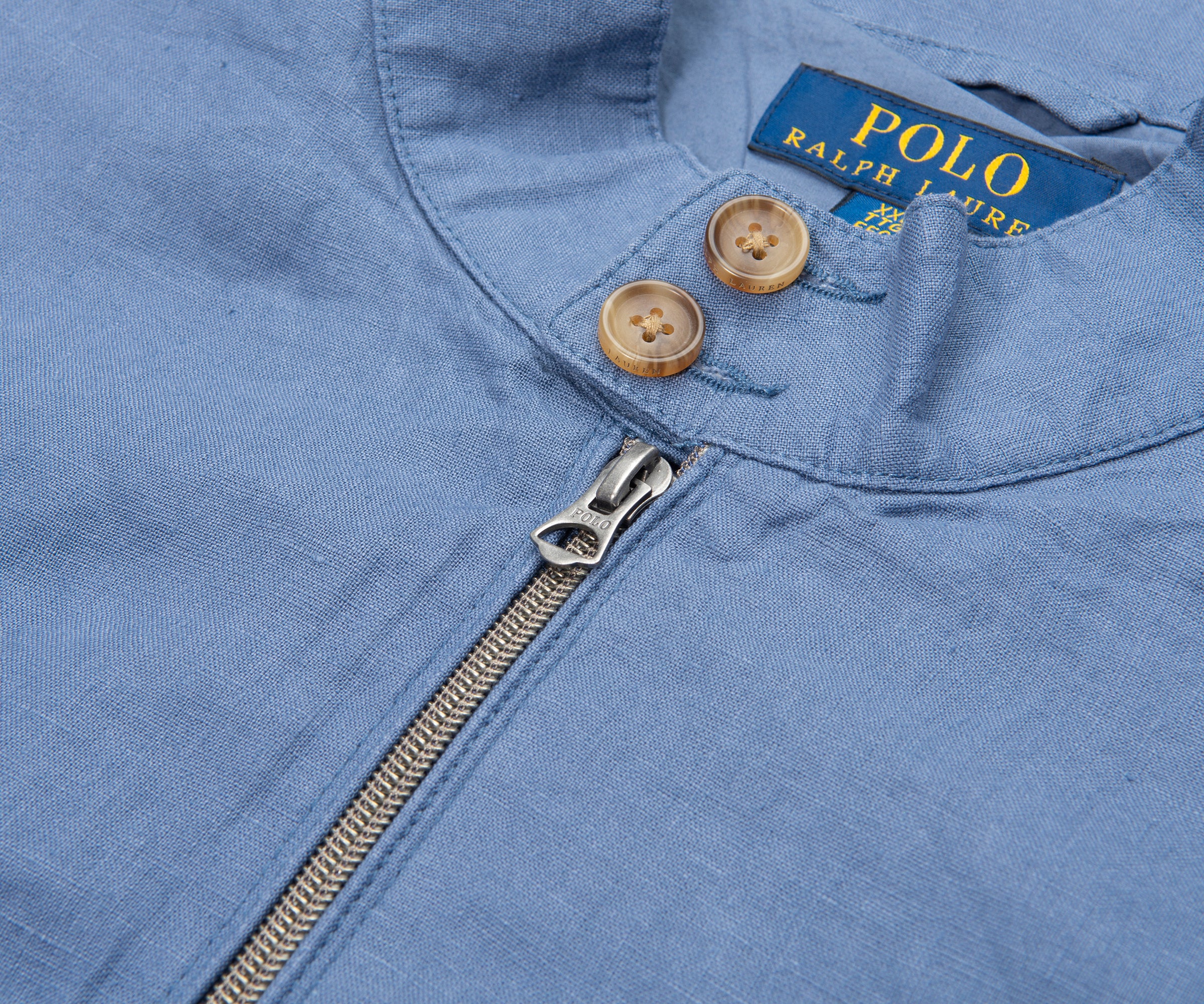 Ralph Lauren Blue Linen Harrington Jacket