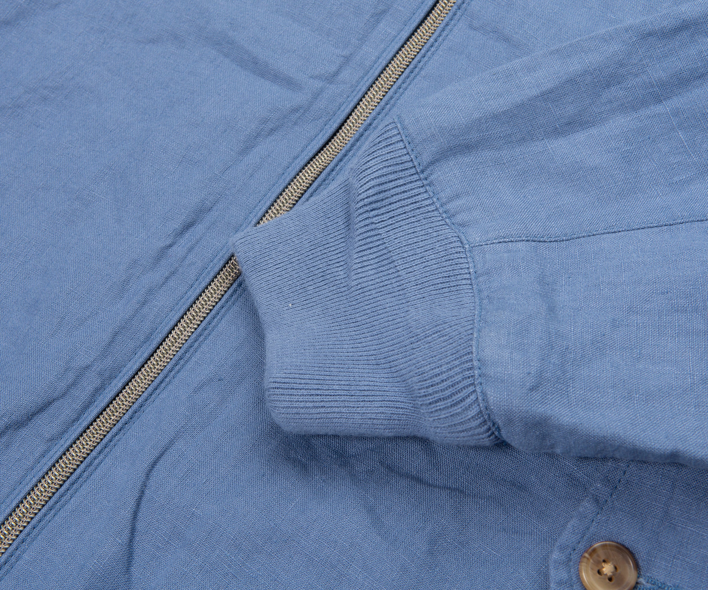Ralph Lauren Blue Linen Harrington Jacket