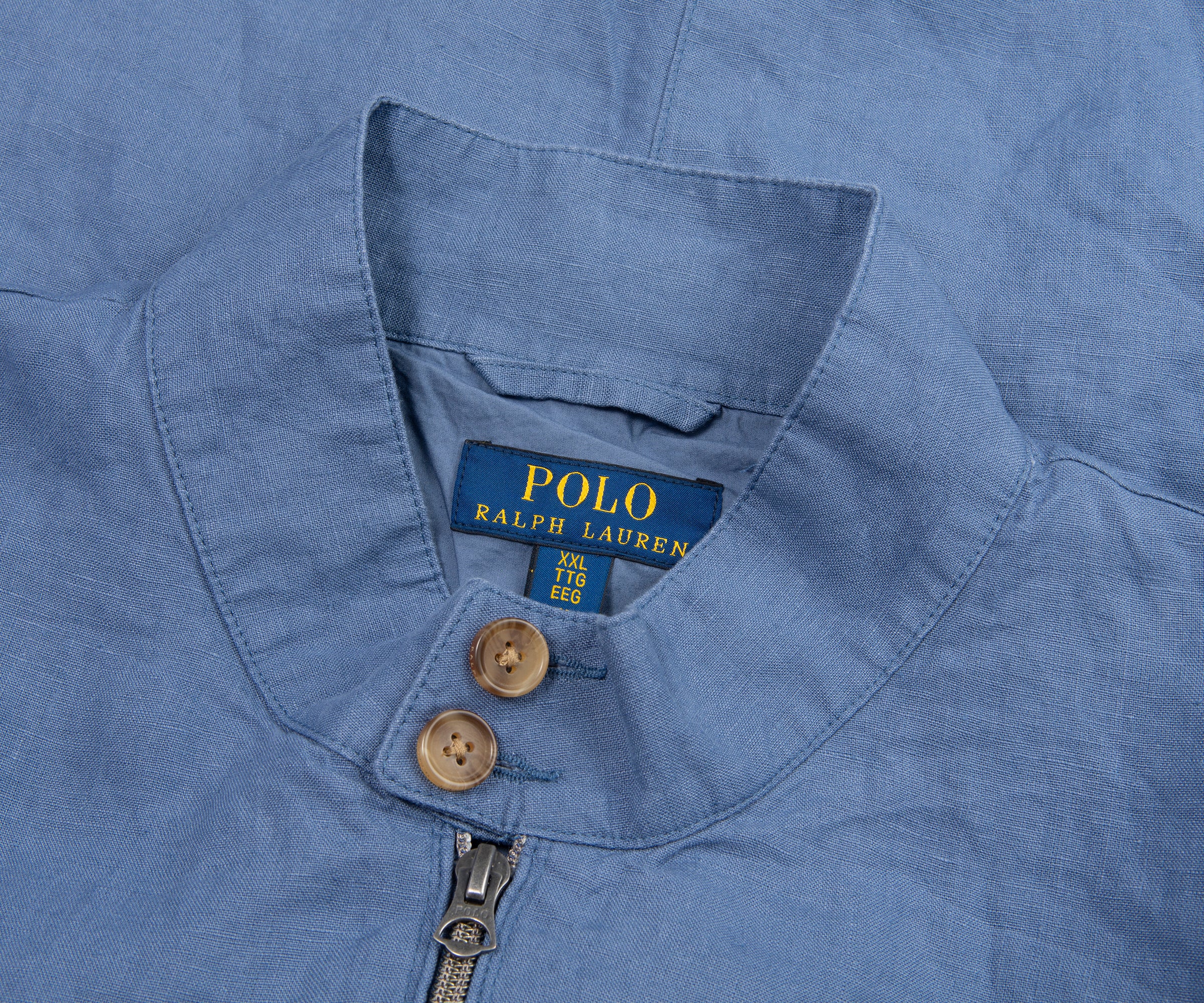 Ralph Lauren Blue Linen Harrington Jacket
