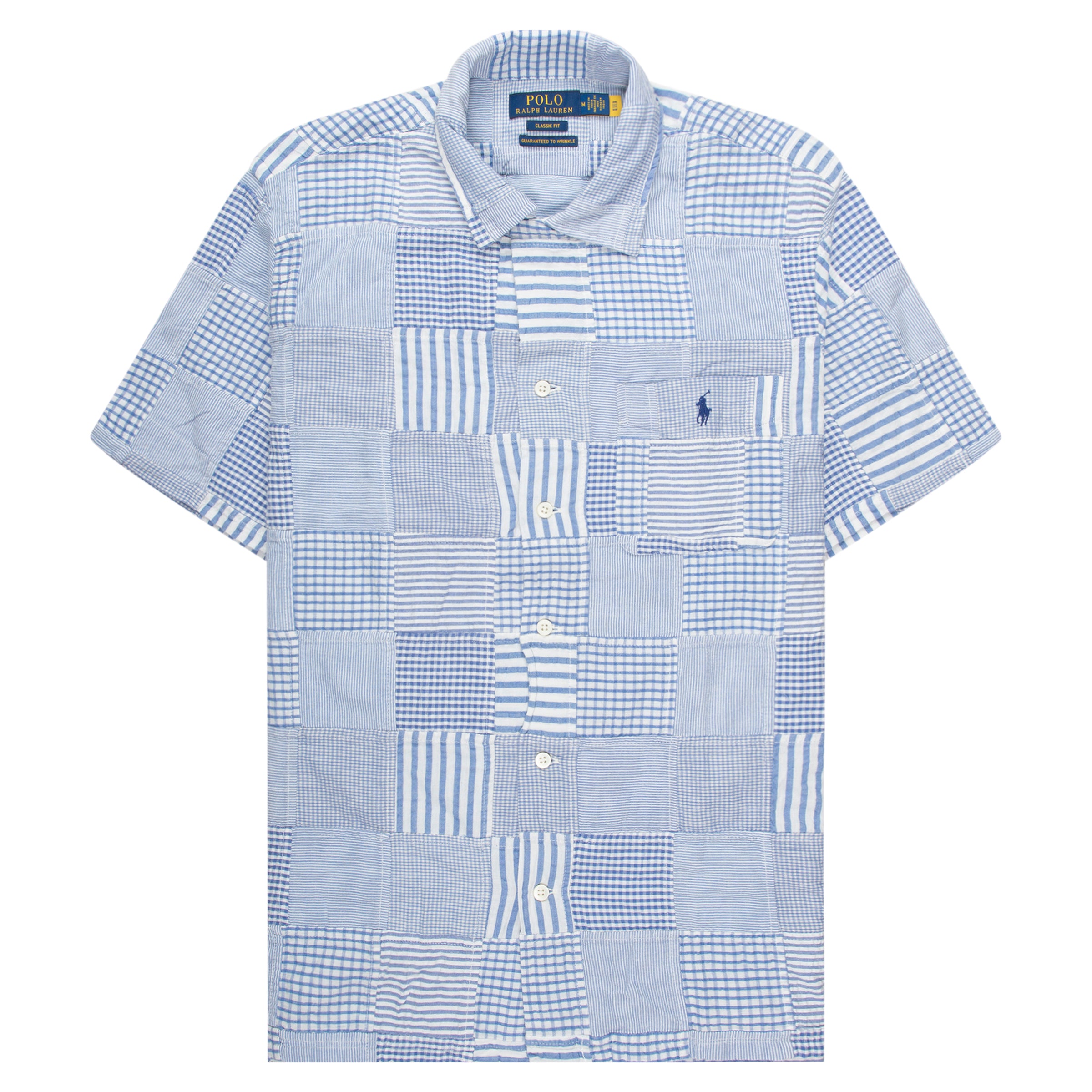 Checkered shirt with Polo Ralph Lauren logo on a white background