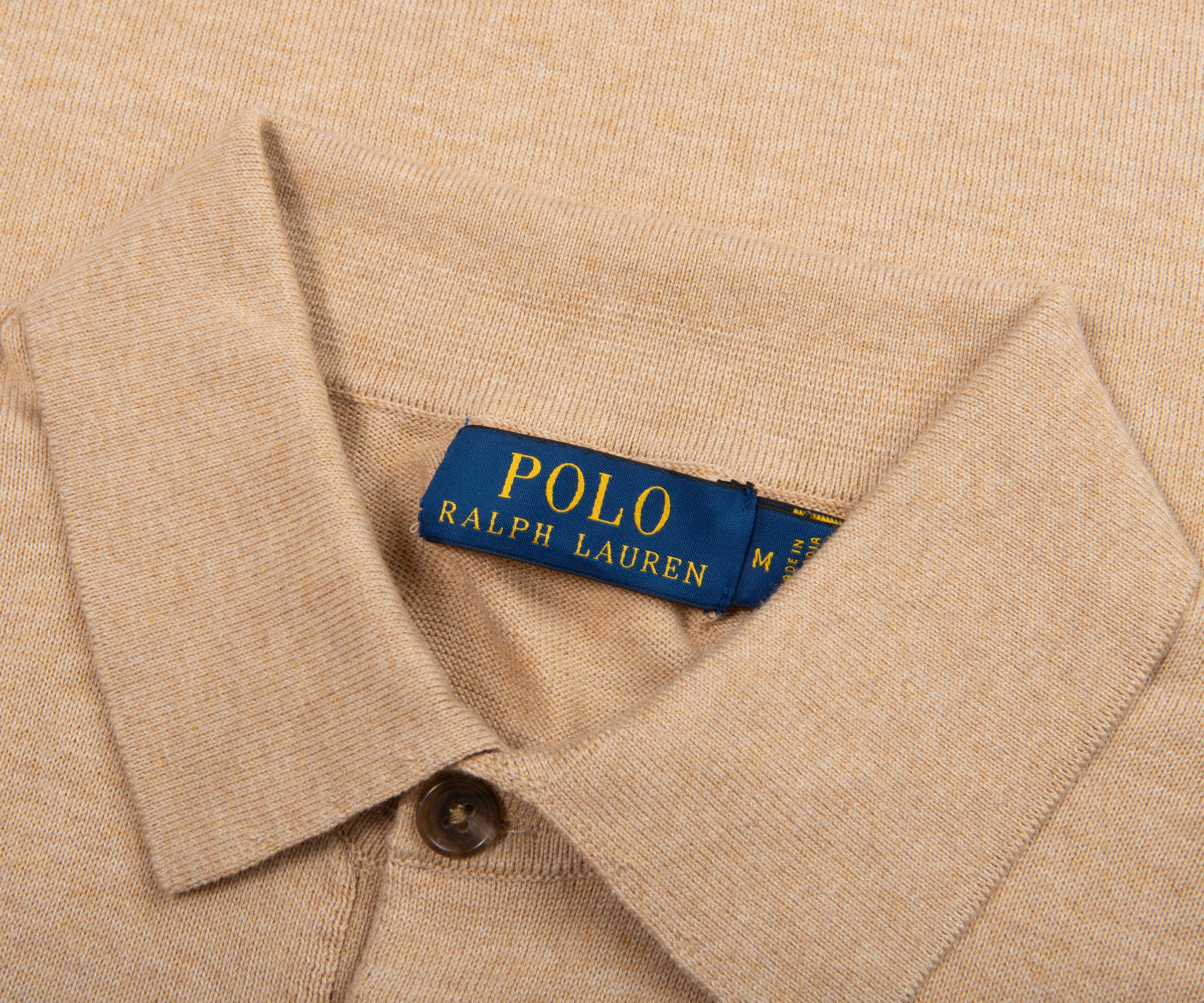 Ralph Lauren Camel Knitted Soft Polo